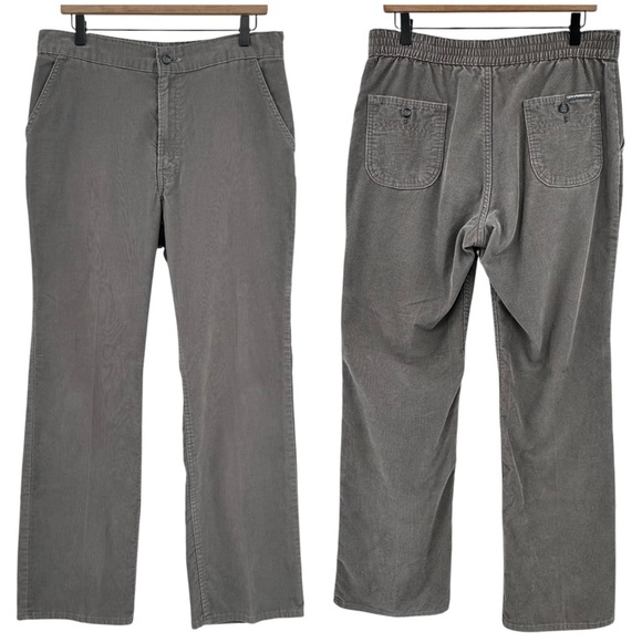 Vintage 80s Levi's Corduroy Pants High Rise Straight Leg Loose Fit Gray | 33" - Picture 1 of 14